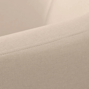 Raze Accent Chair Upholstered in Boucle/Linen/Velvet Armchair with Removable Round Base Oatmeal Linen Accent Chair Leisuremod