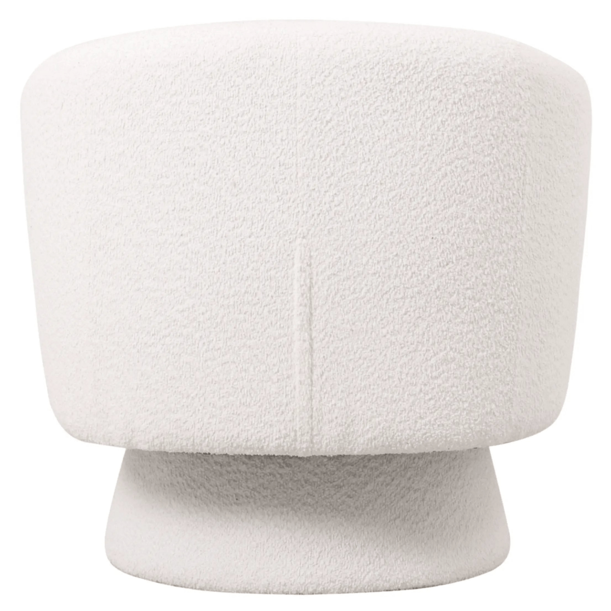 Raze Accent Chair Upholstered in Boucle/Linen/Velvet Armchair with Removable Round Base White Boucle Accent Chair Leisuremod
