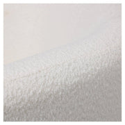 Raze Accent Chair Upholstered in Boucle/Linen/Velvet Armchair with Removable Round Base White Boucle Accent Chair Leisuremod