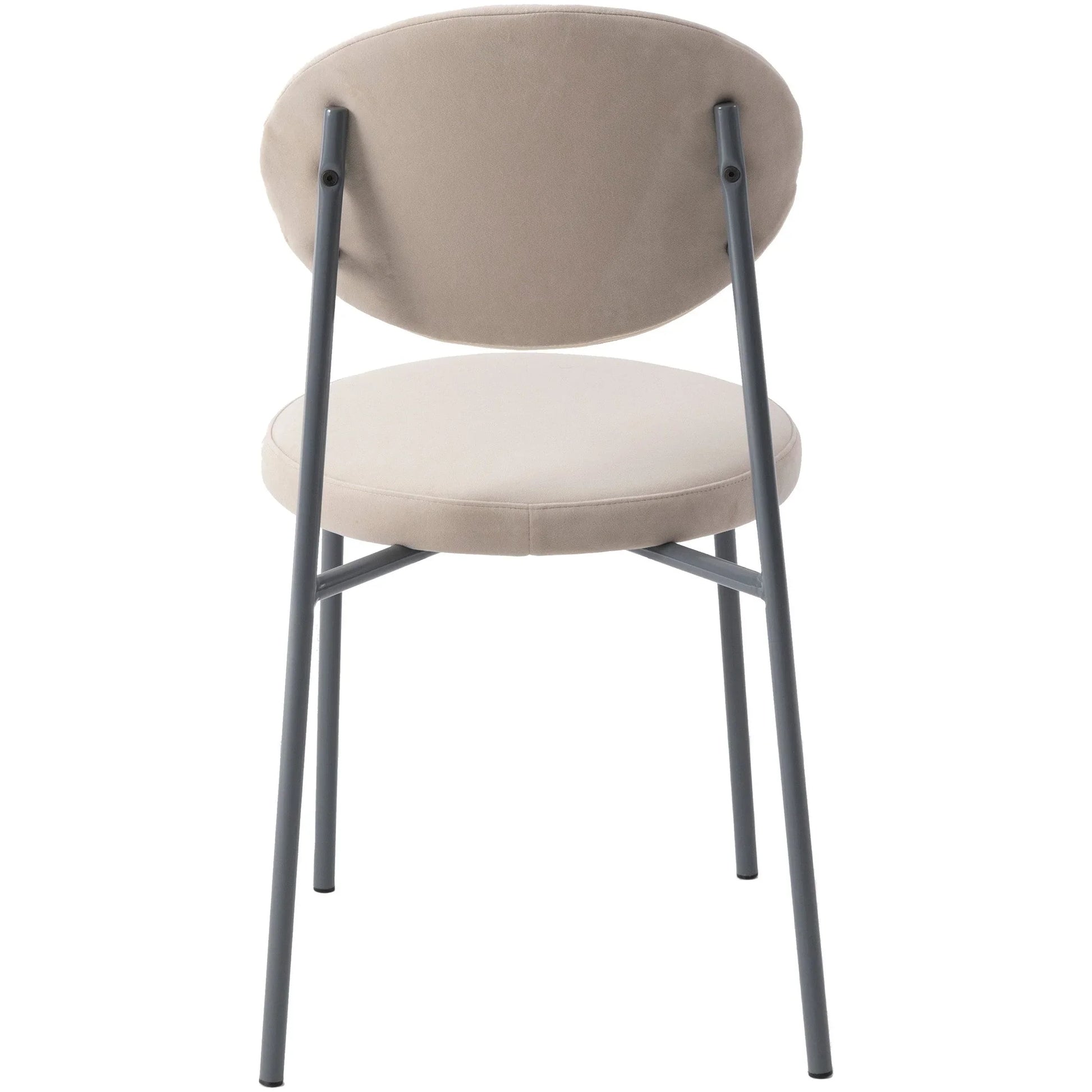 Euston Modern Upholstered Dining Chair with Round Wicker/Velvet Back Style - Elax Furniture