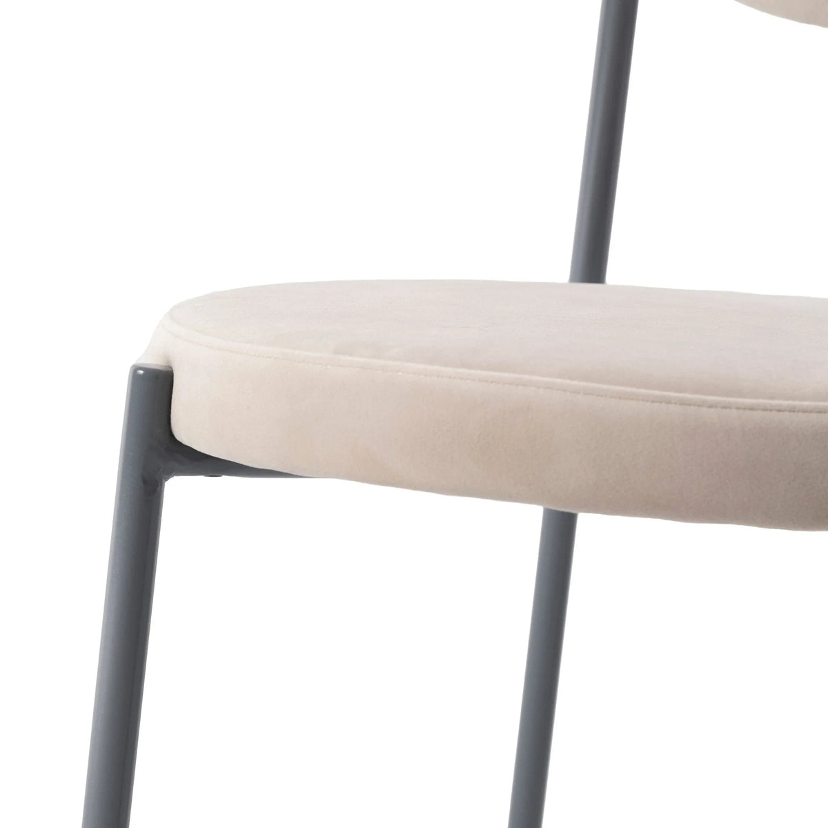 Euston Modern Upholstered Dining Chair with Round Wicker/Velvet Back Style - Elax Furniture