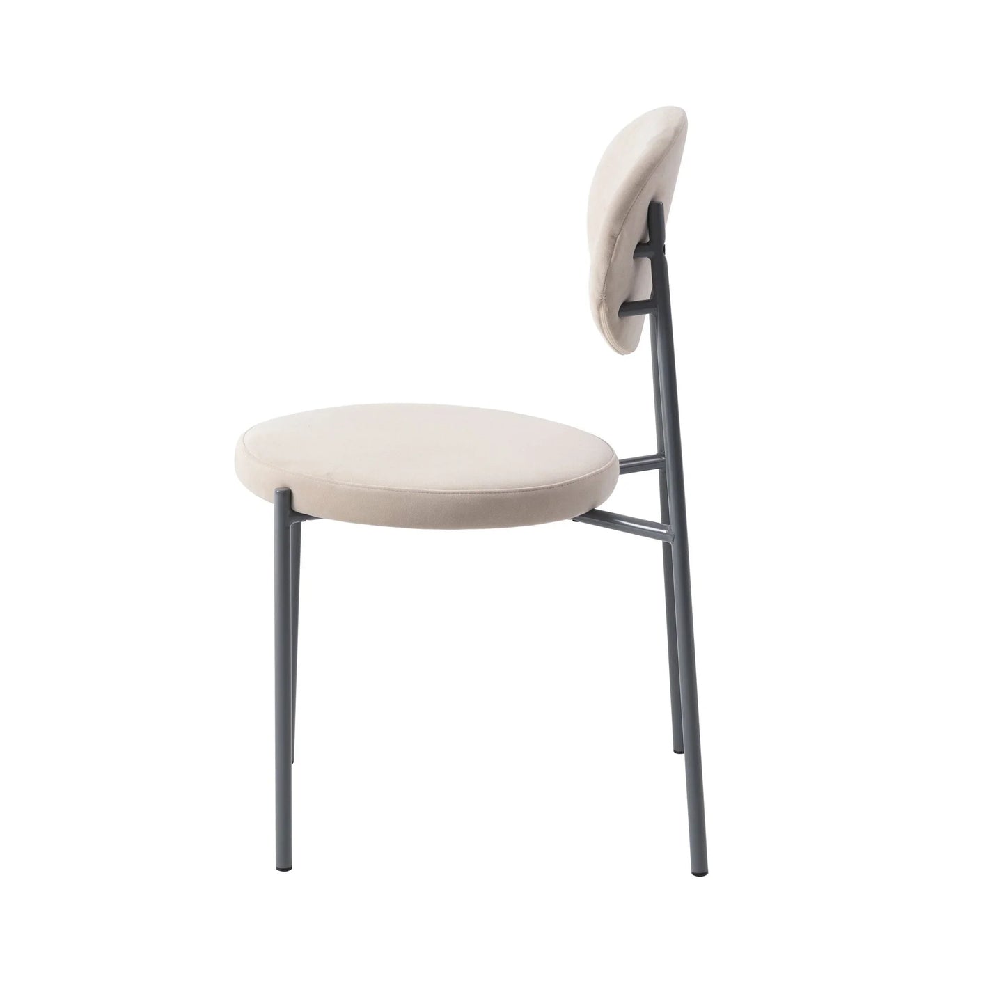Euston Modern Upholstered Dining Chair with Round Wicker/Velvet Back Style - Elax Furniture