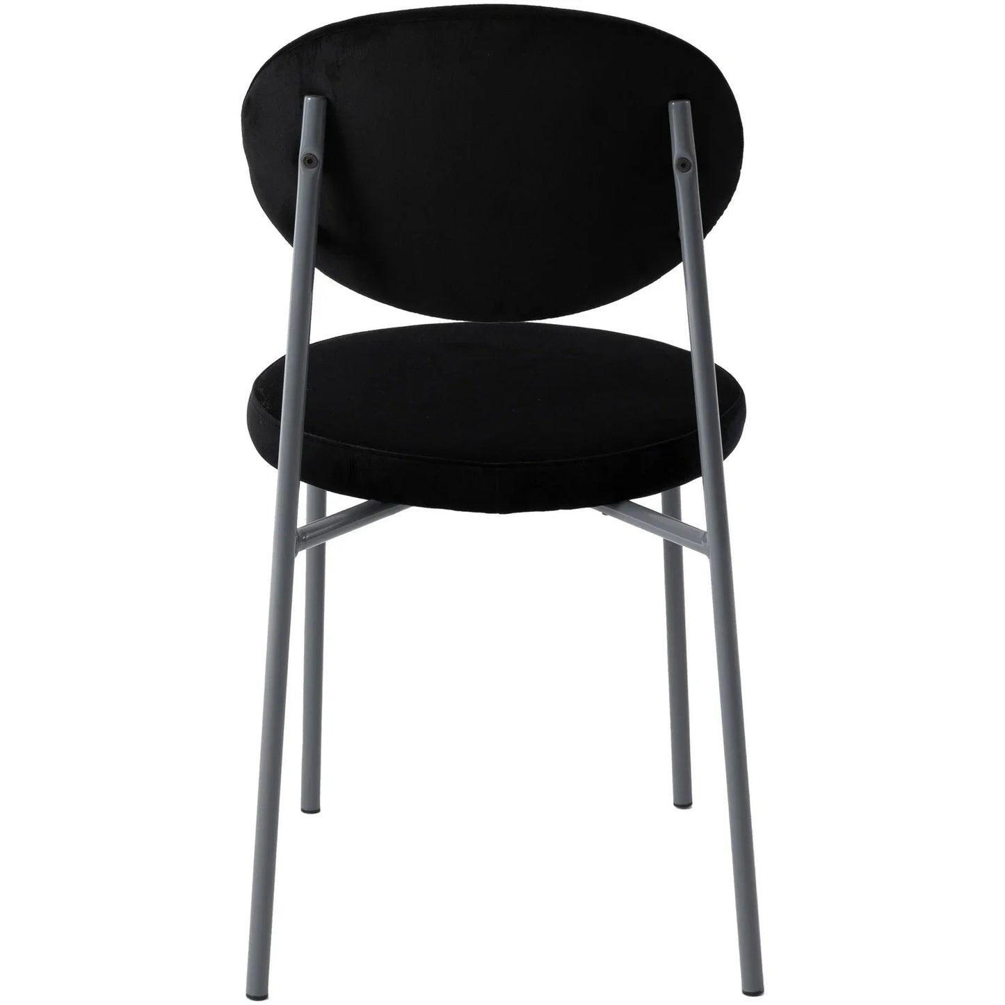 Euston Modern Velvet Dining Side Chair with Powder Coated Grey Steel Frame, Set of 2 - Elax Furniture