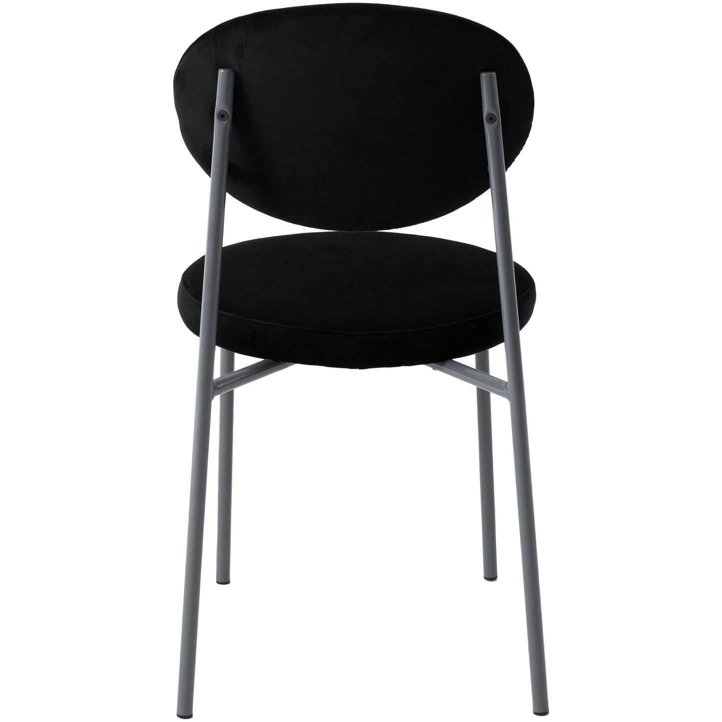 Euston Modern Upholstered Dining Chair with Round Wicker/Velvet Back Style - Elax Furniture
