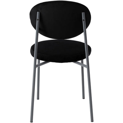 Euston Modern Upholstered Dining Chair with Round Wicker/Velvet Back Style - Elax Furniture