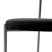 Euston Modern Upholstered Dining Chair with Round Wicker/Velvet Back Style - Elax Furniture