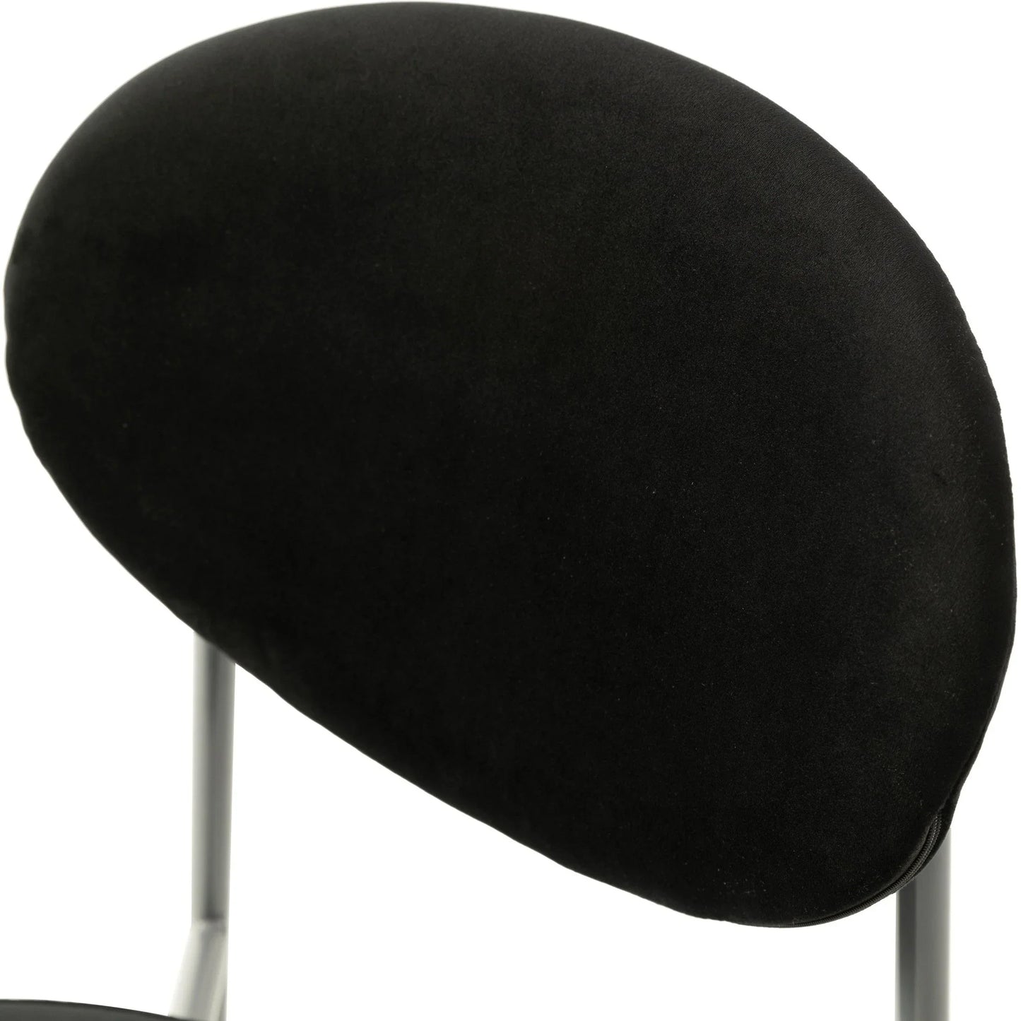 Euston Modern Upholstered Dining Chair with Round Wicker/Velvet Back Style - Elax Furniture