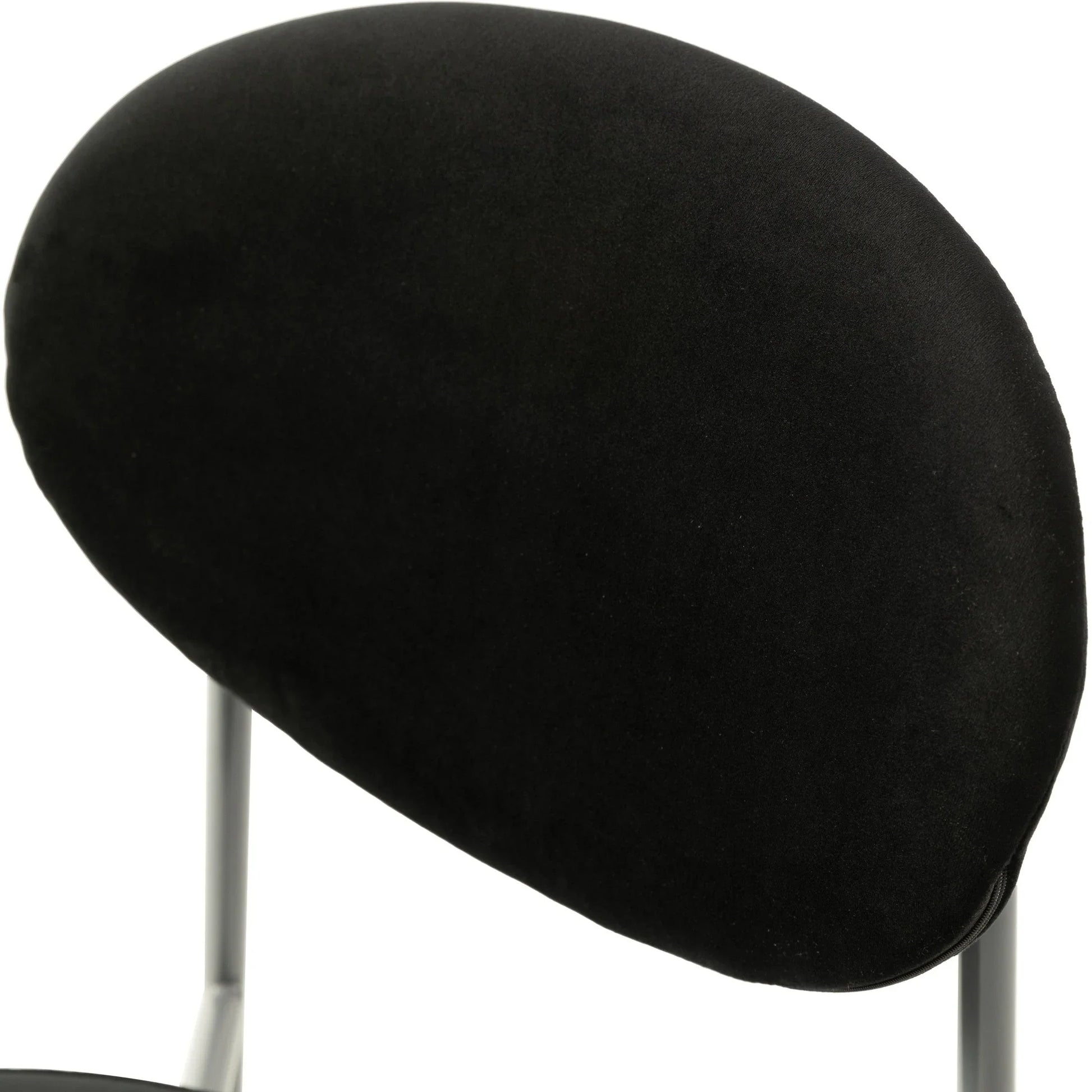 Euston Modern Upholstered Dining Chair with Round Wicker/Velvet Back Style - Elax Furniture