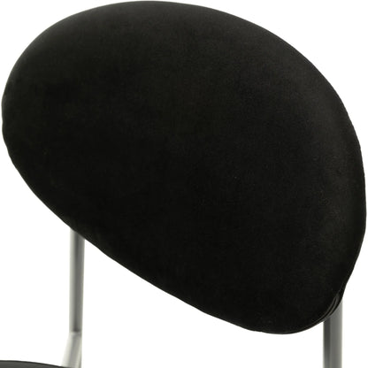 Euston Modern Upholstered Dining Chair with Round Wicker/Velvet Back Style - Elax Furniture