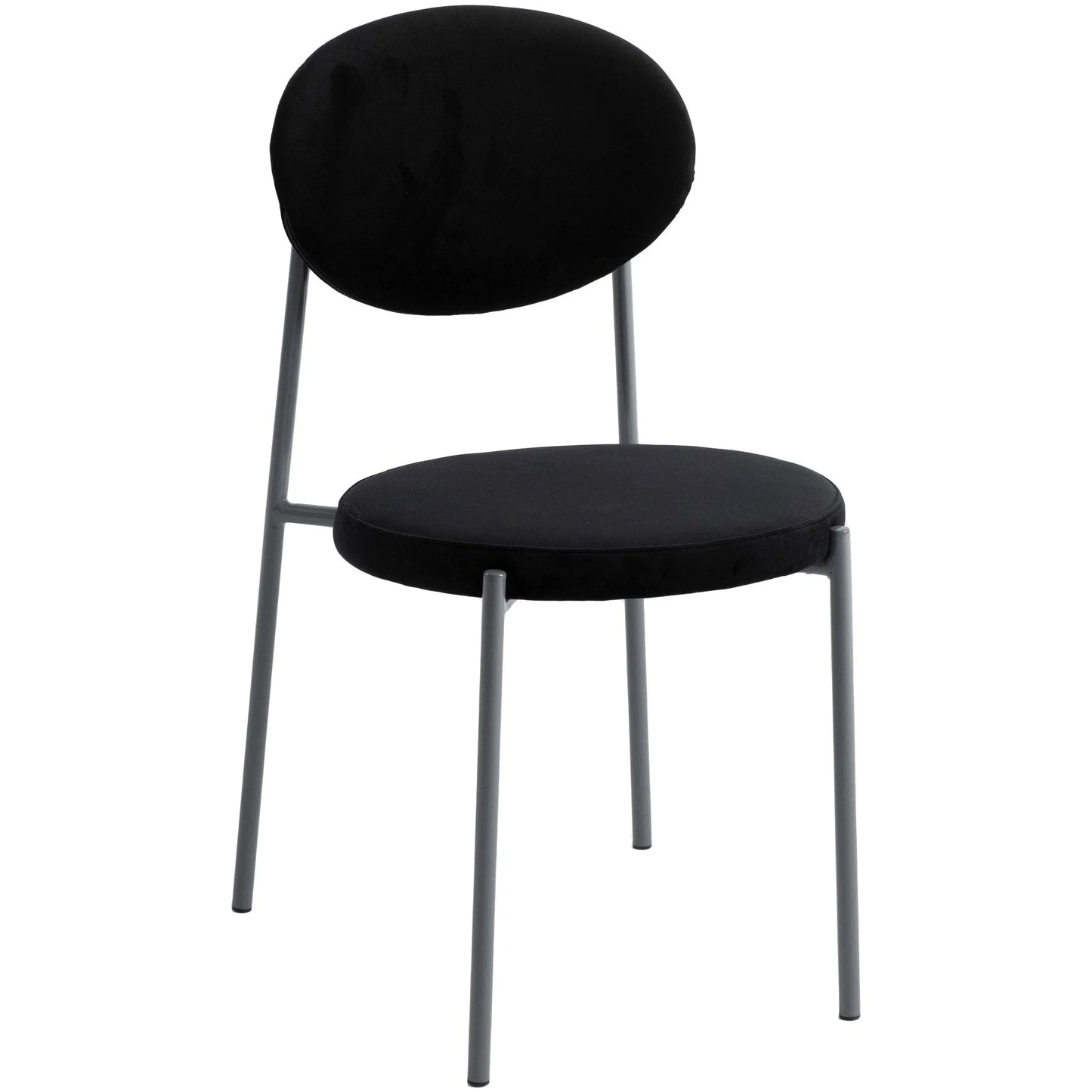 Euston Modern Upholstered Dining Chair with Round Wicker/Velvet Back Style - Elax Furniture