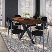 Euston Modern Upholstered Dining Chair with Round Wicker/Velvet Back Style - Elax Furniture