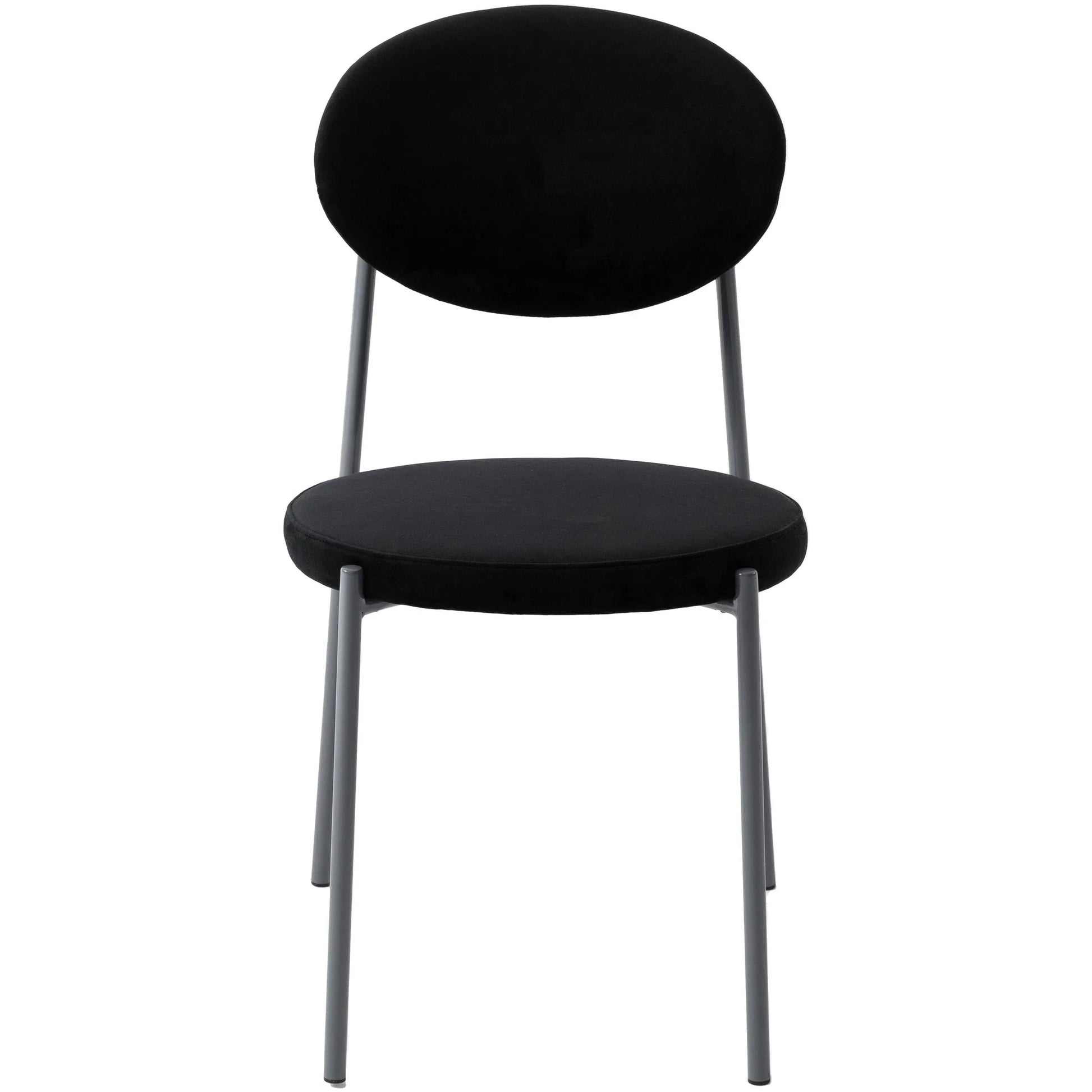 Euston Modern Upholstered Dining Chair with Round Wicker/Velvet Back Style - Elax Furniture