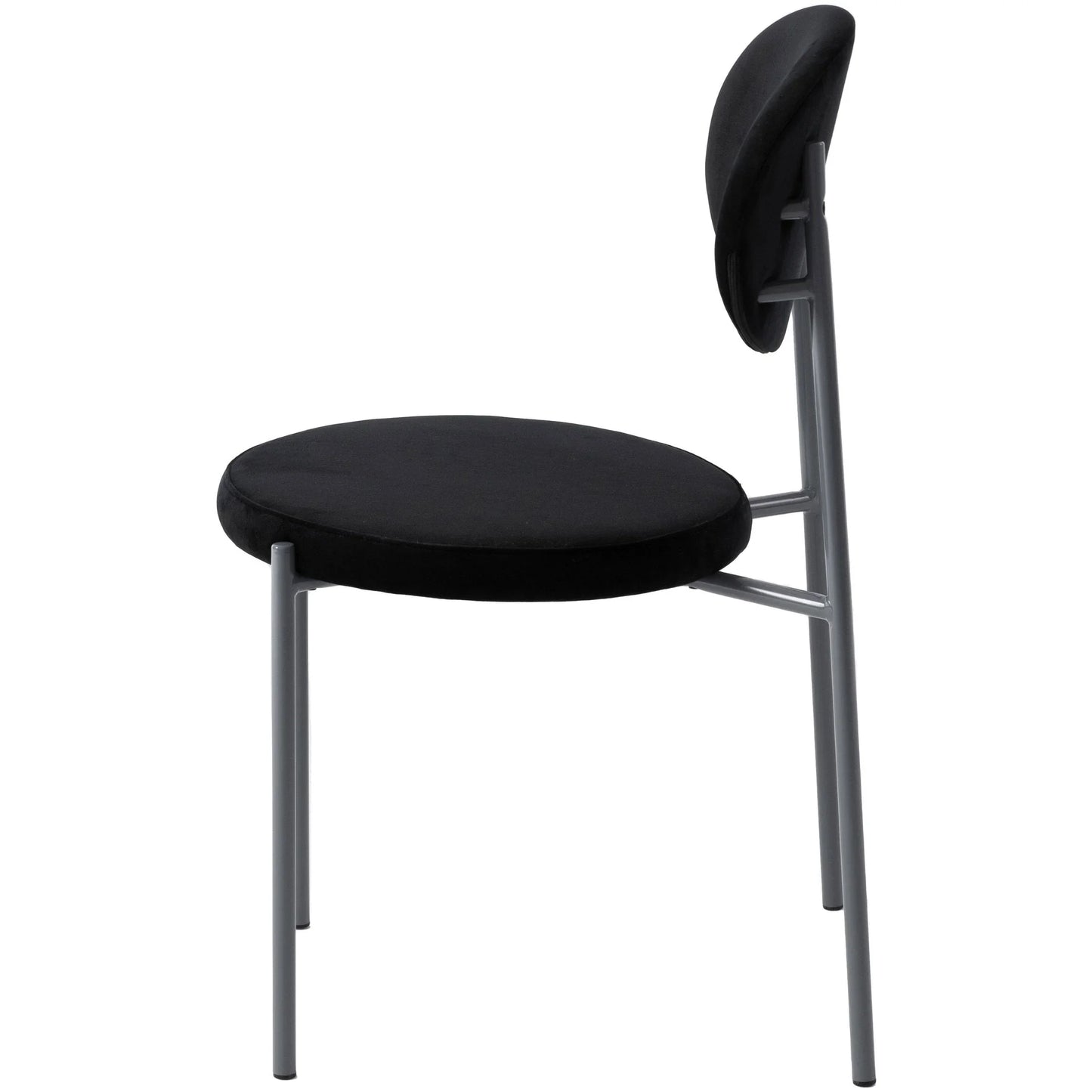 Euston Modern Upholstered Dining Chair with Round Wicker/Velvet Back Style - Elax Furniture