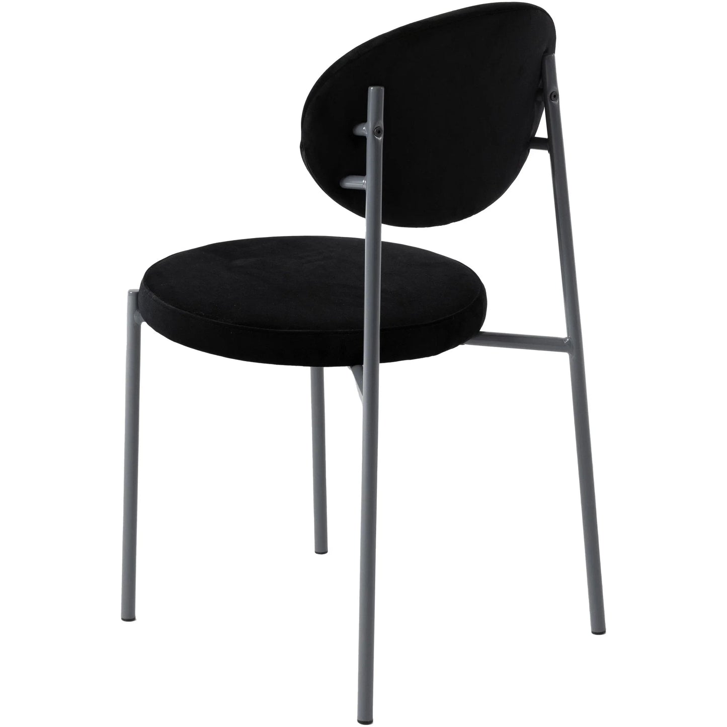 Euston Modern Upholstered Dining Chair with Round Wicker/Velvet Back Style - Elax Furniture