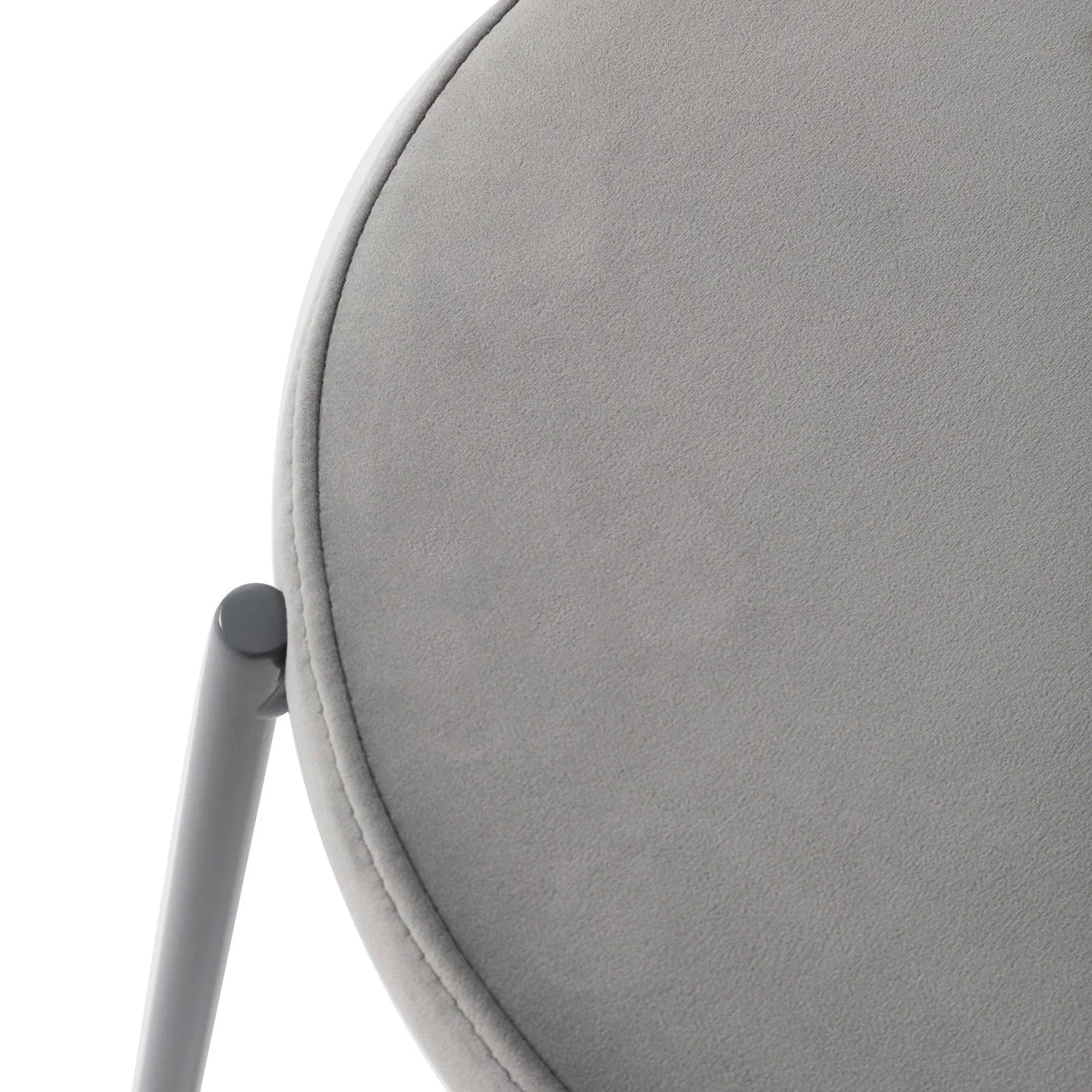 Euston Modern Velvet Dining Side Chair with Powder Coated Grey Steel Frame, Set of 2 - Elax Furniture