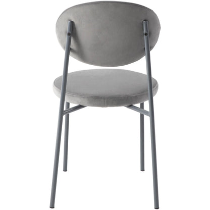 Euston Modern Upholstered Dining Chair with Round Wicker/Velvet Back Style - Elax Furniture
