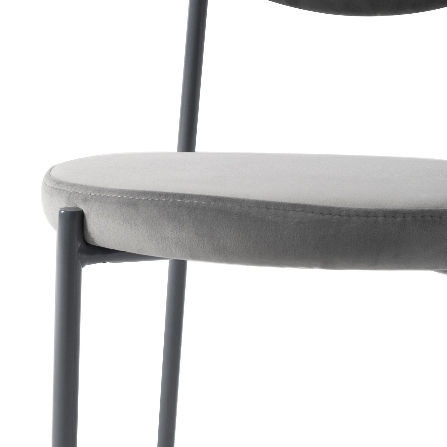 Euston Modern Upholstered Dining Chair with Round Wicker/Velvet Back Style - Elax Furniture