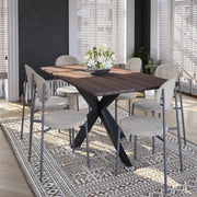 Euston Modern Upholstered Dining Chair with Round Wicker/Velvet Back Style - Elax Furniture