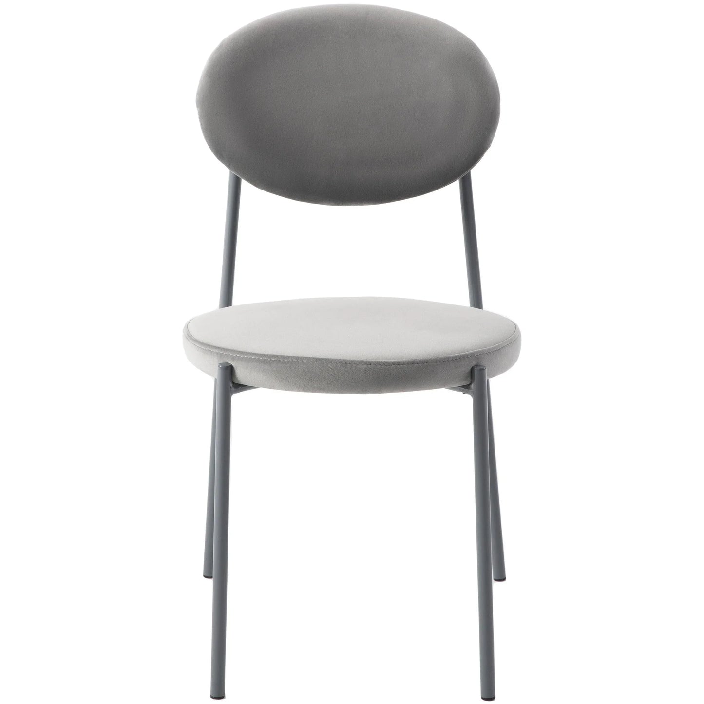 Euston Modern Upholstered Dining Chair with Round Wicker/Velvet Back Style - Elax Furniture
