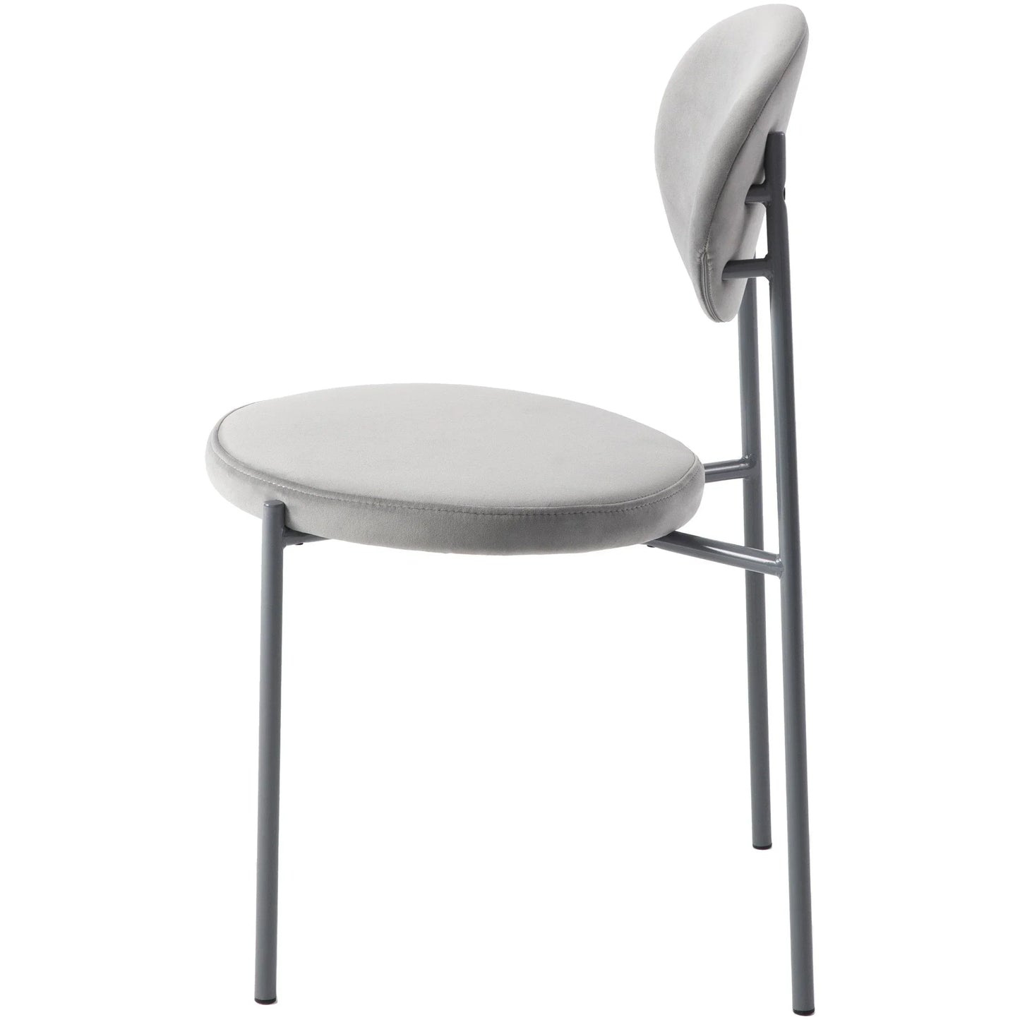 Euston Modern Upholstered Dining Chair with Round Wicker/Velvet Back Style - Elax Furniture