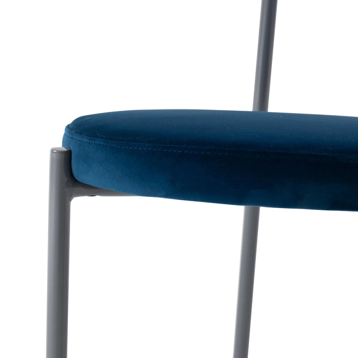 Euston Modern Upholstered Dining Chair with Round Wicker/Velvet Back Style - Elax Furniture