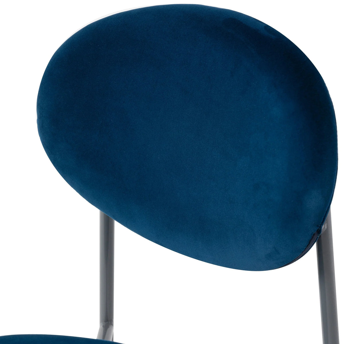 Euston Modern Upholstered Dining Chair with Round Wicker/Velvet Back Style - Elax Furniture