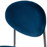 Euston Modern Upholstered Dining Chair with Round Wicker/Velvet Back Style - Elax Furniture