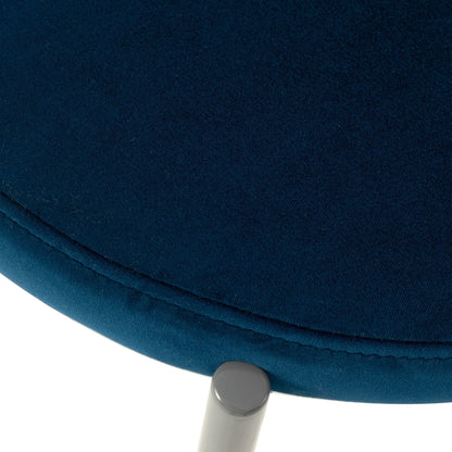 Euston Modern Upholstered Dining Chair with Round Wicker/Velvet Back Style - Elax Furniture
