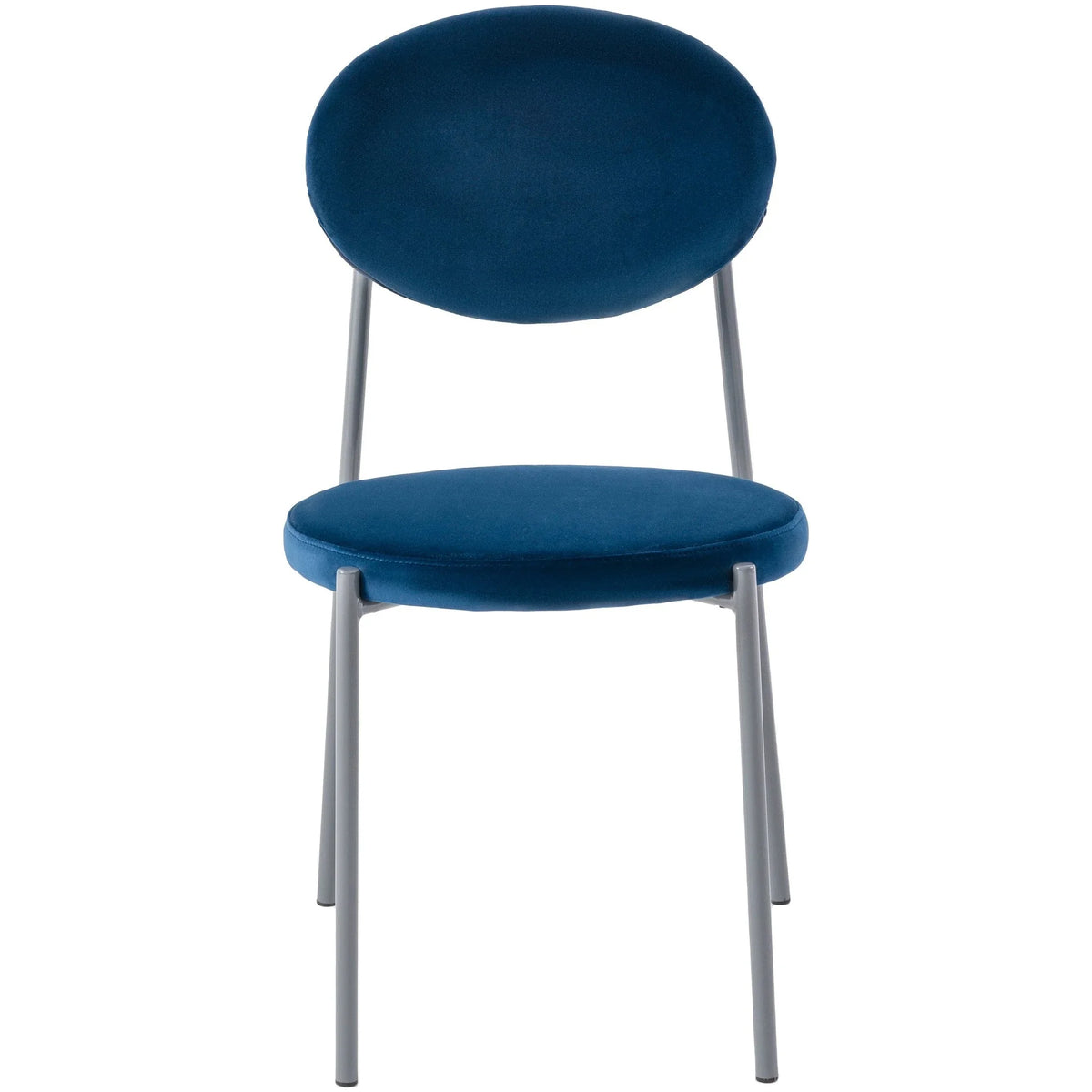 Euston Modern Upholstered Dining Chair with Round Wicker/Velvet Back Style - Elax Furniture