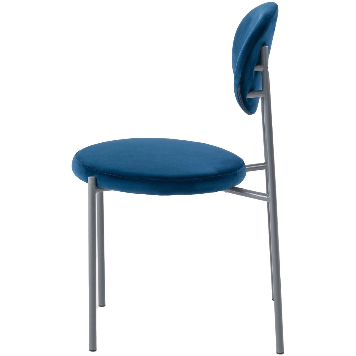 Euston Modern Upholstered Dining Chair with Round Wicker/Velvet Back Style - Elax Furniture