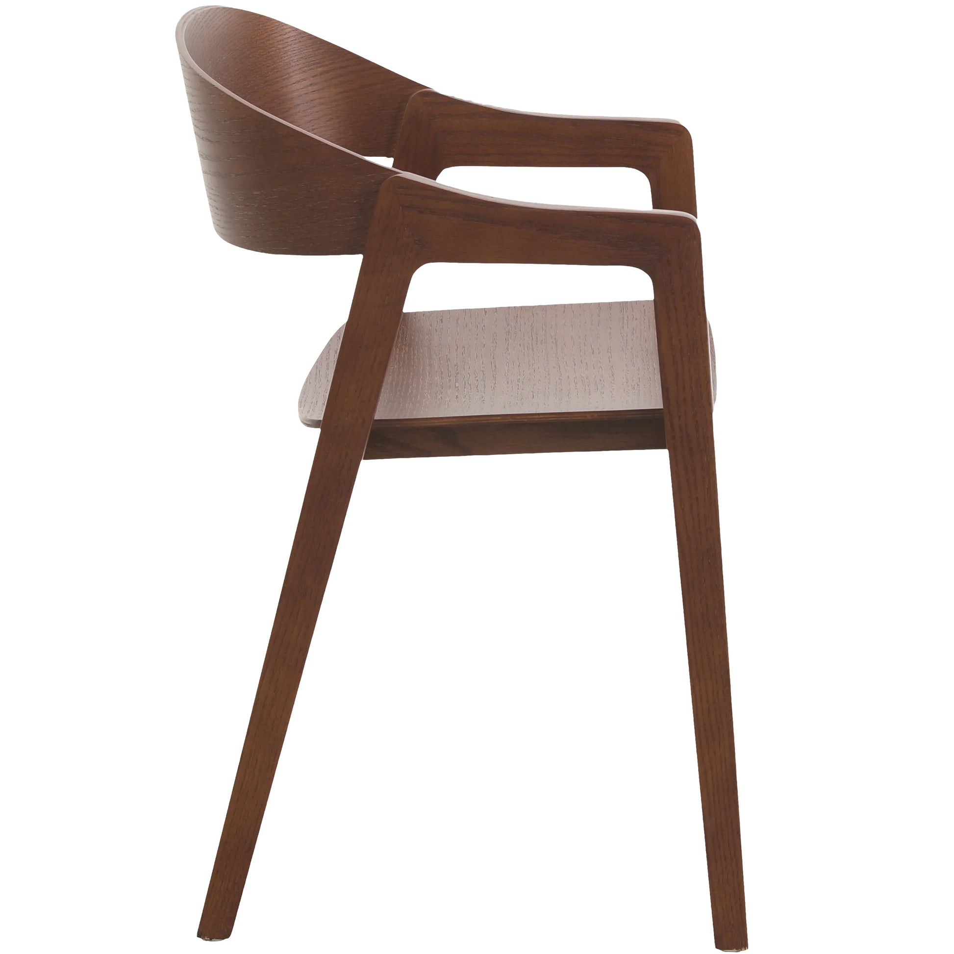 Rivo Dining Chairs in Sturdy Oak Wood with Open Back Design and Armrests - Elax Furniture