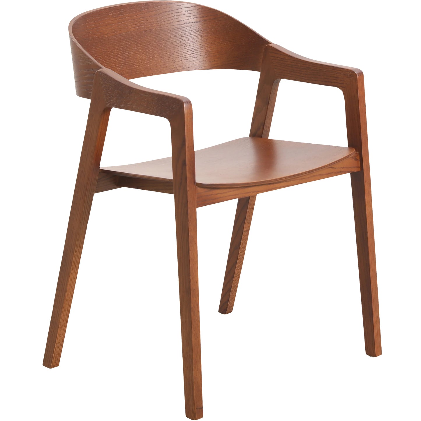 Rivo Dining Chairs in Sturdy Oak Wood with Open Back Design and Armrests - Elax Furniture