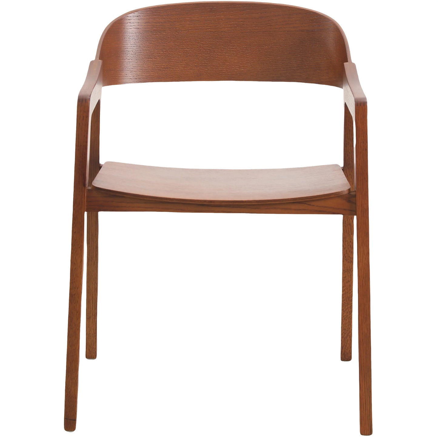 Rivo Dining Chairs in Sturdy Oak Wood with Open Back Design and Armrests - Elax Furniture