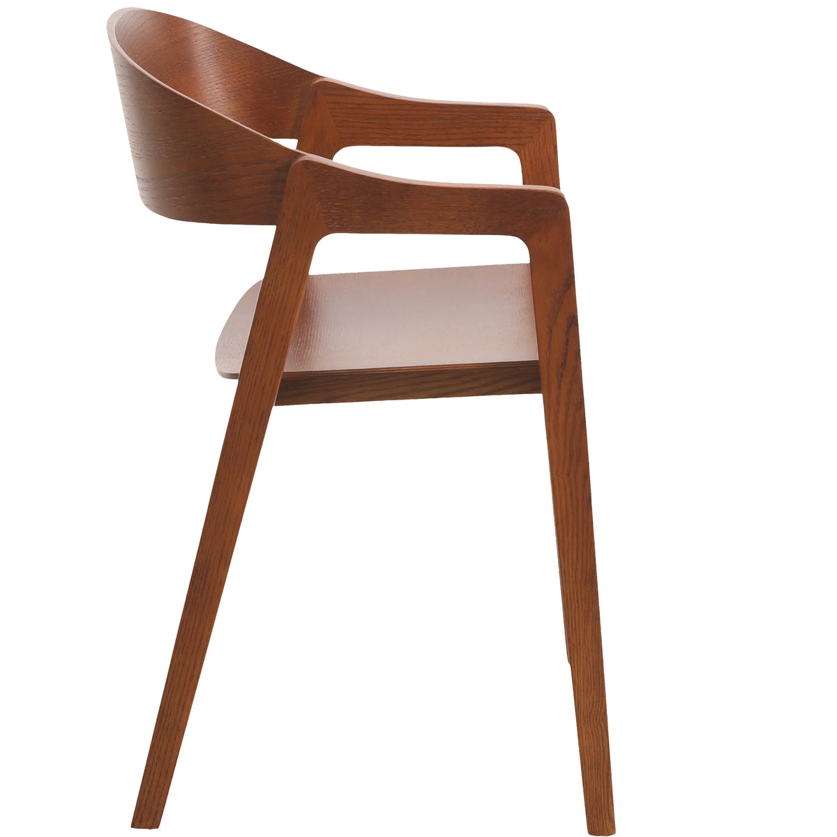 Rivo Dining Chairs in Sturdy Oak Wood with Open Back Design and Armrests - Elax Furniture