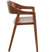 Rivo Dining Chairs in Sturdy Oak Wood with Open Back Design and Armrests - Elax Furniture