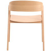 Rivo Dining Chairs in Sturdy Oak Wood with Open Back Design and Armrests - Elax Furniture