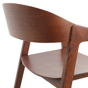 Rivo Dining Chairs in Sturdy Oak Wood with Open Back Design and Armrests - Elax Furniture