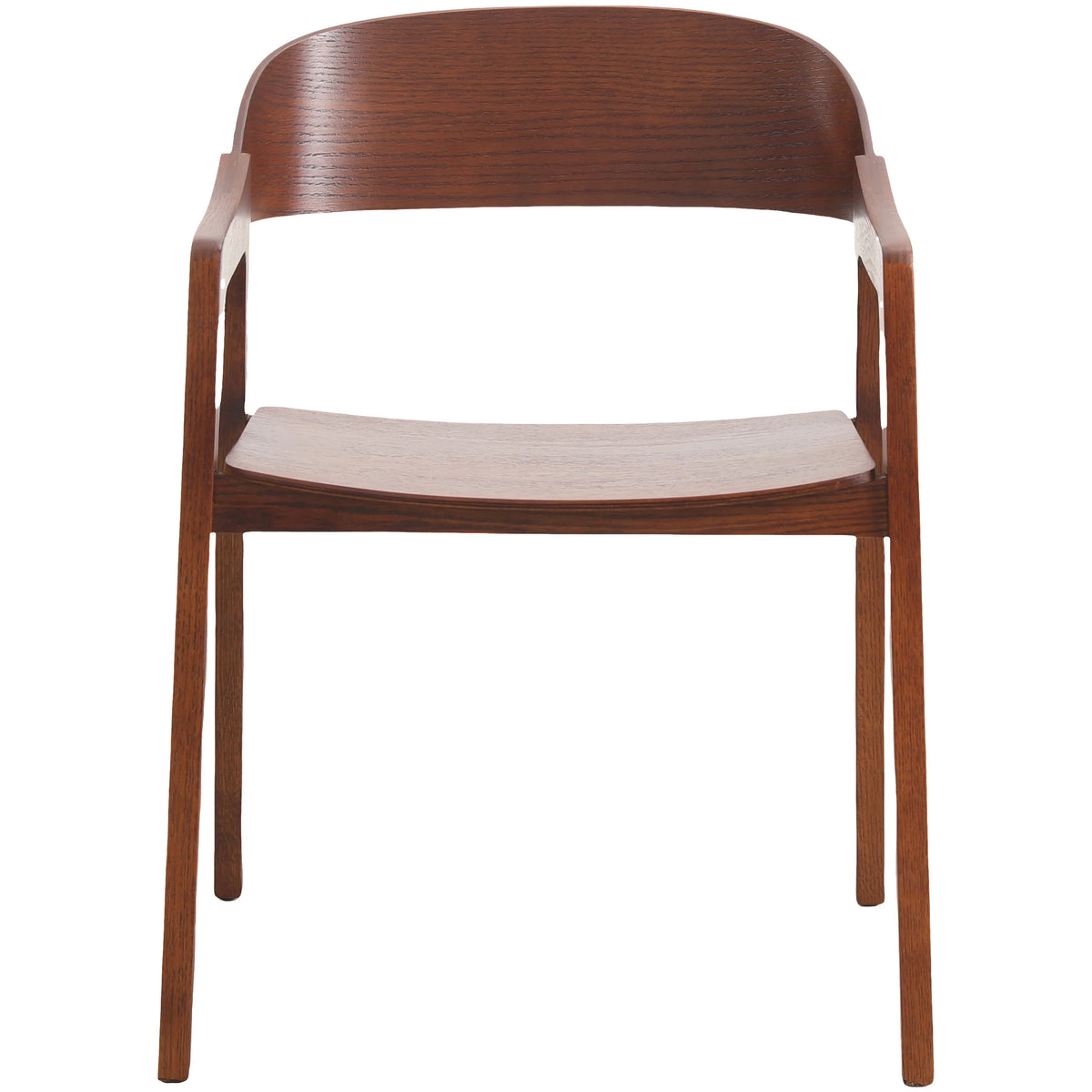Rivo Dining Chairs in Sturdy Oak Wood with Open Back Design and Armrests - Elax Furniture