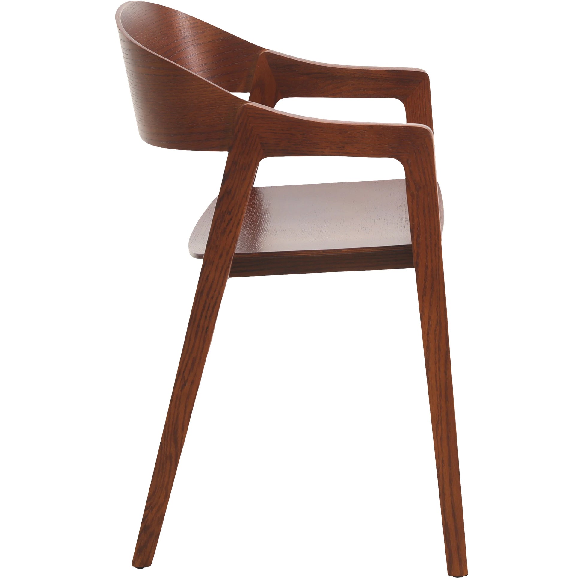 Rivo Dining Chairs in Sturdy Oak Wood with Open Back Design and Armrests - Elax Furniture