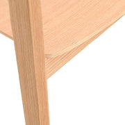 Rivo Dining Chairs in Sturdy Oak Wood with Open Back Design and Armrests Natural Dining Chair Leisuremod