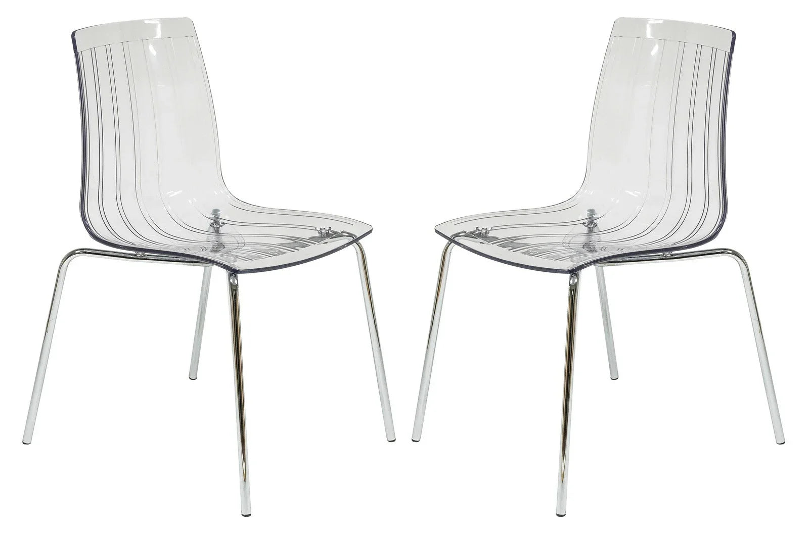 Ralph Dining Chair in Clear Set of 2 - Elax Furniture