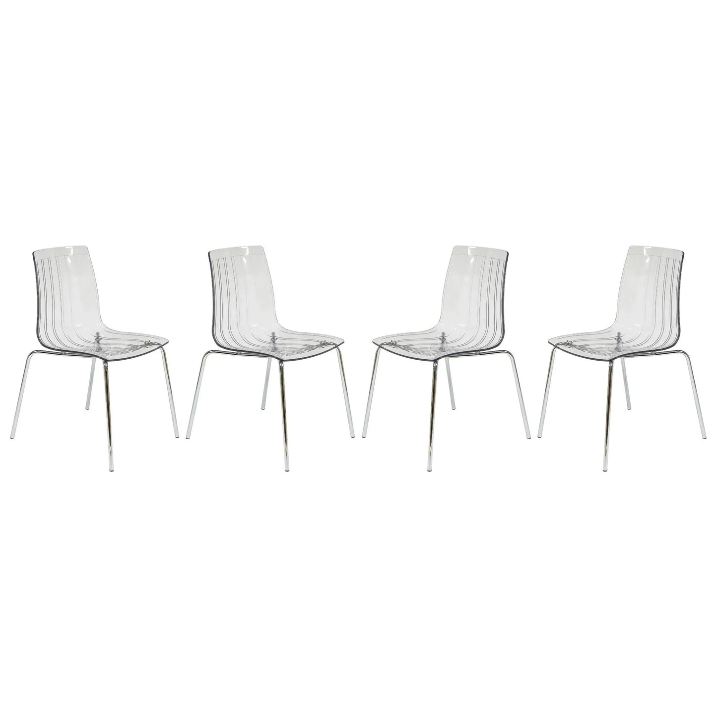 Ralph Dining Chair in Clear Set of 4 - Elax Furniture