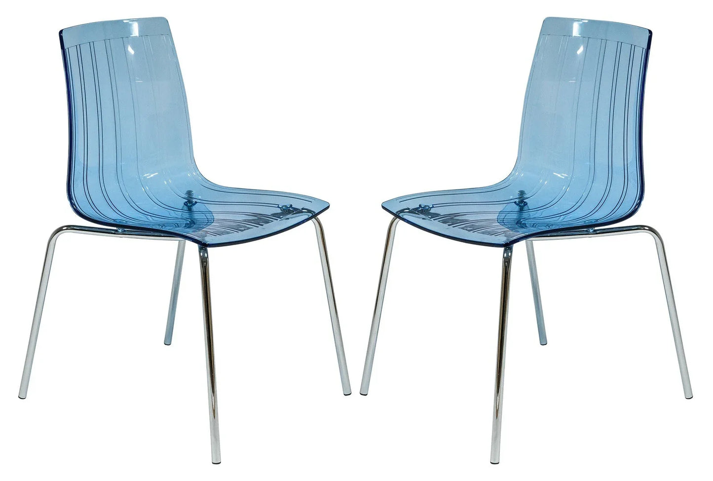 Ralph Dining Chair in Clear Set of 2 - Elax Furniture