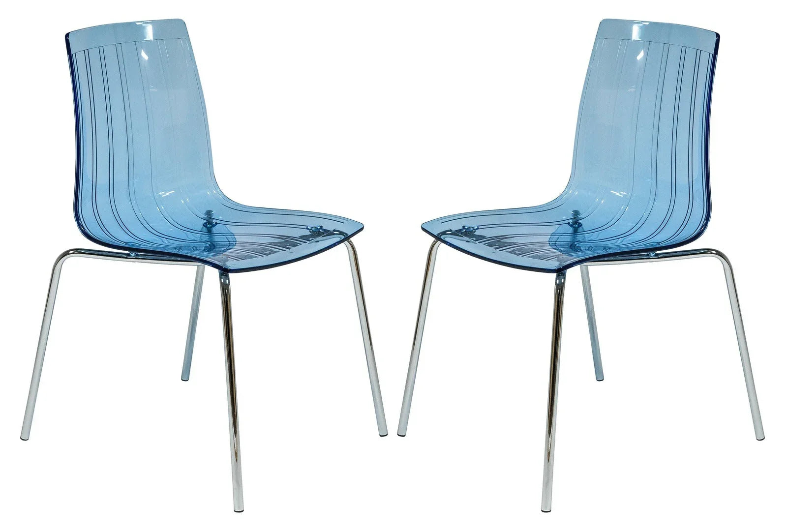 Ralph Dining Chair in Clear Set of 2 - Elax Furniture