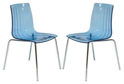 Ralph Dining Chair in Clear Set of 2 - Elax Furniture