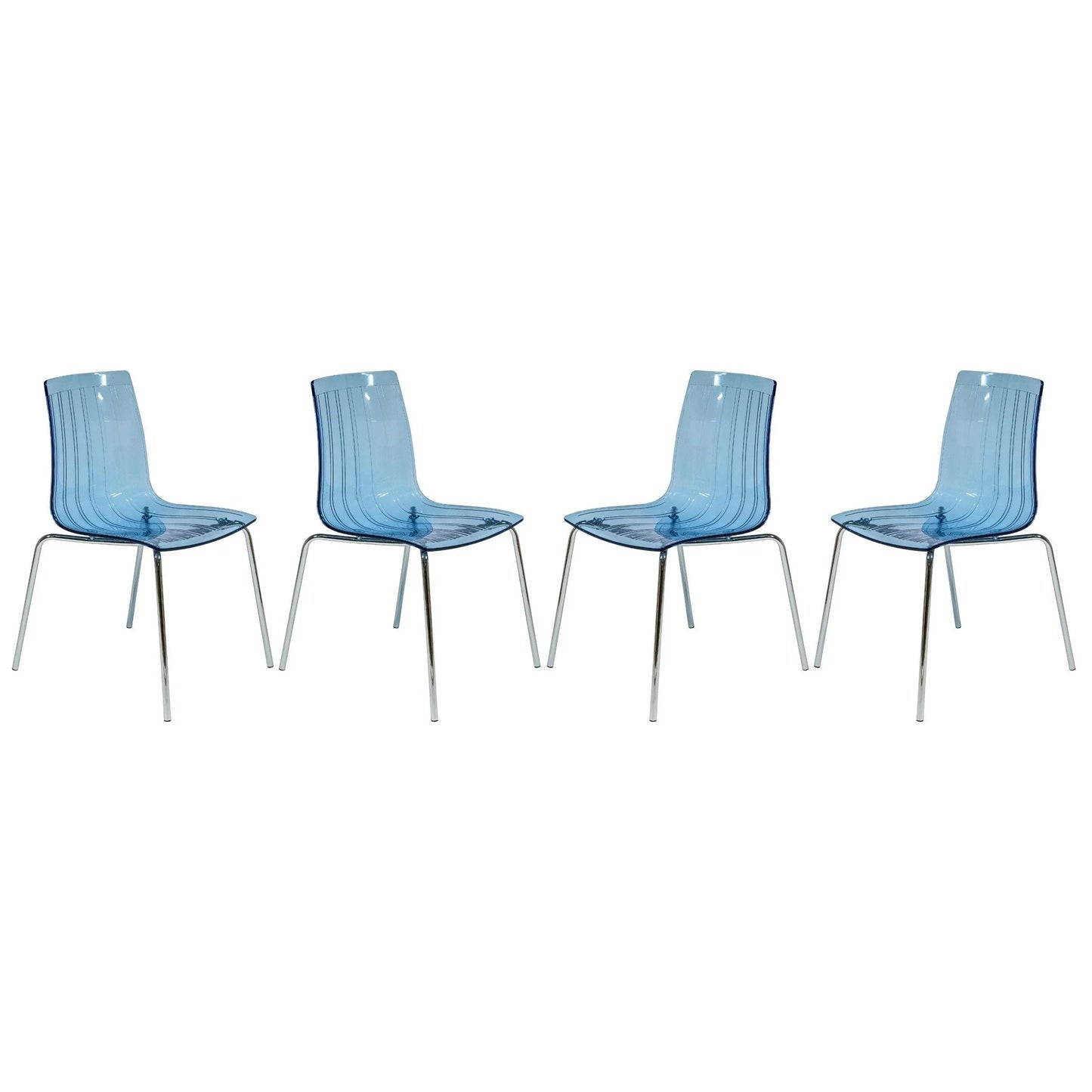 Ralph Dining Chair in Clear Set of 4 - Elax Furniture