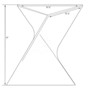 Randolph Triangular Accent Side Table in ABS/PC Plastic - Elax Furniture