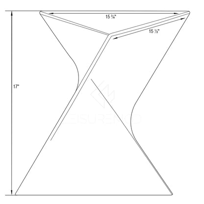 Randolph Triangular Accent Side Table in ABS/PC Plastic - Elax Furniture