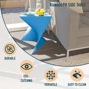 Randolph Triangular Accent Side Table in ABS/PC Plastic - Elax Furniture