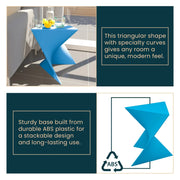 Randolph Triangular Accent Side Table in ABS/PC Plastic - Elax Furniture